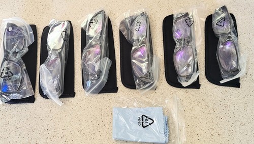 6 Pair Of Black 3.00 Blue Light Blocking Reading Glasses  - Picture 3 of 6