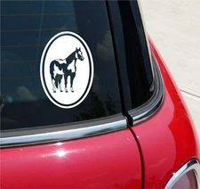Euro Paint Horse Paints Graphic Decal Sticker Car Wall Oval NOT Two Colors