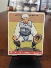 1933 Goudey Big League Chewing Gum R319 Johnny Schulte #186 (RC)