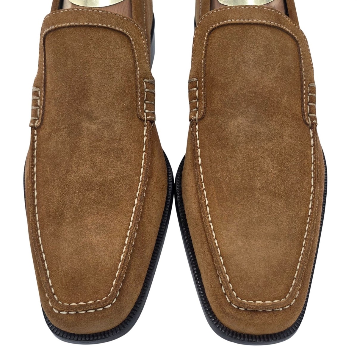NEW Donald J. Pliner Italy Camel Tan Sport Suede Loafers  display picture 3