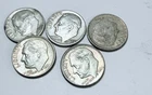ROOSEVELT SILVER DIMES, LOT OF 5, 90% SILVER FREE SHIPPING #8811
