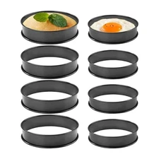 Multiple Use Baking Circlets Untarnished Round Cast Set for Pastries Biscuits