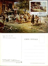 Posta Romana Romania FDC postcard sku227 Theodor Aman folk dance