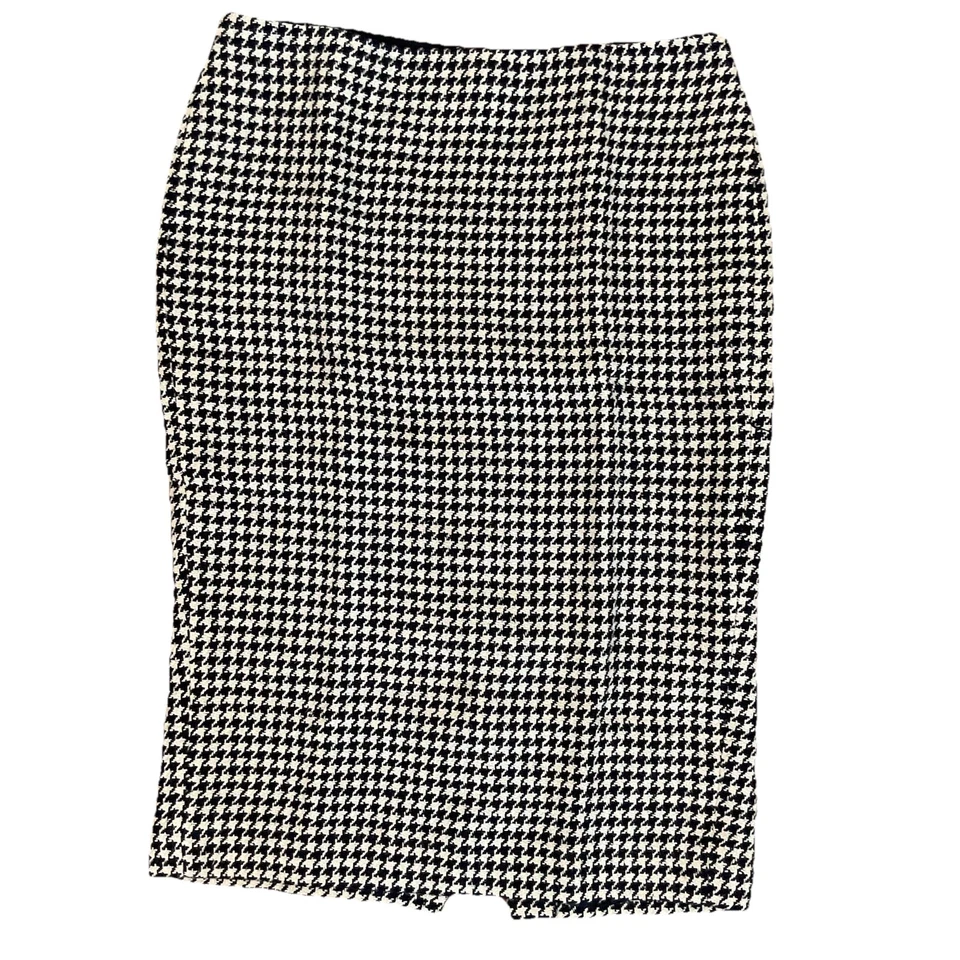 Saia reta plissada Houndstooth VNT Lauren Ralph Lauren tamanho 2
