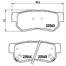 Satz Bremsbeläge Bremsklötze hinten für Hyundai Getz TB Grandeur TG | 162262
