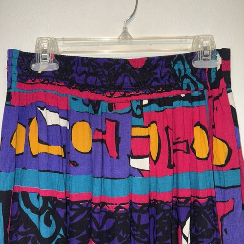 Set top gonna vintage anni 80 saggio Sharon Anthony stampa astratta arte artistica donna - Foto 7 di 12