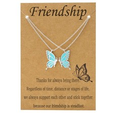 Friendship Necklace 2 Best Friend BFF Necklace Gifts for Women Friends Long Dist