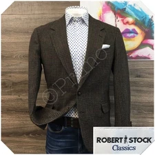 VINTAGE ROBERT STOCK Mens Tweed Blazer Sport Coat Casual Jacket Size 40R Suit