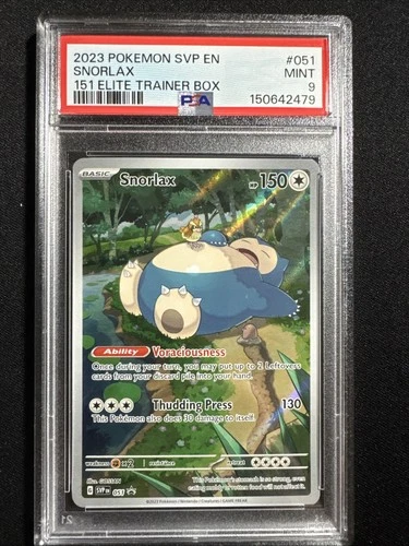 2023 POKEMON SVP EN-SV BLACK STAR PROMO 151 ELITE TRAINER BOX #051 SNORLAX PSA 9