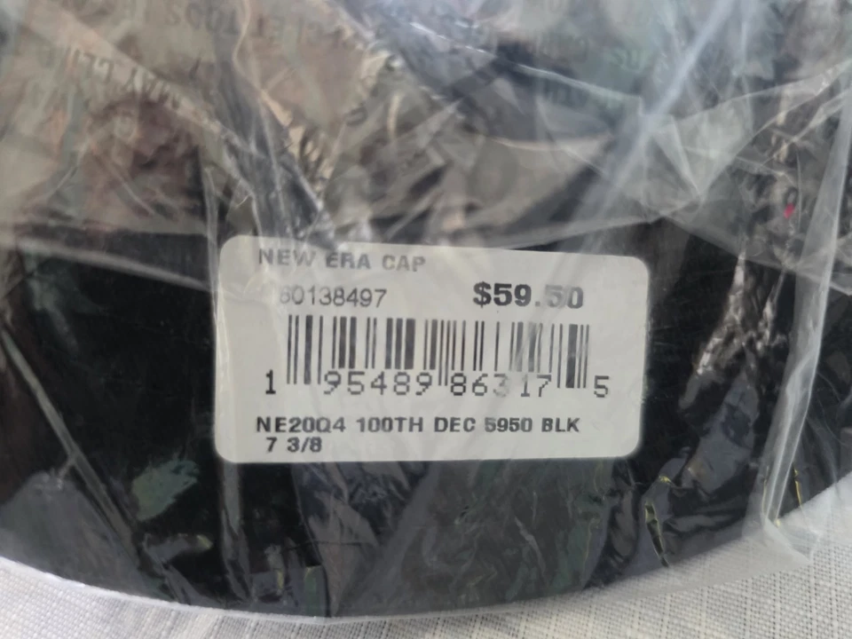 NOVA ERA 100º ANIVERSÁRIO 59FIFTY CHAPÉU AJUSTADO TAMANHO 7 3/8 COM BOLSA COMBINANDO - Imagem 4 de 4