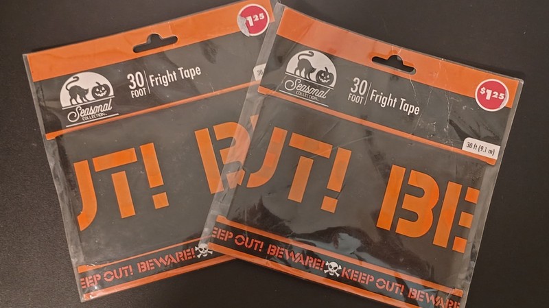 Seasonal Collection Halloween Fright Tape 30 ft Keep Out Black/Orange 2 Pack