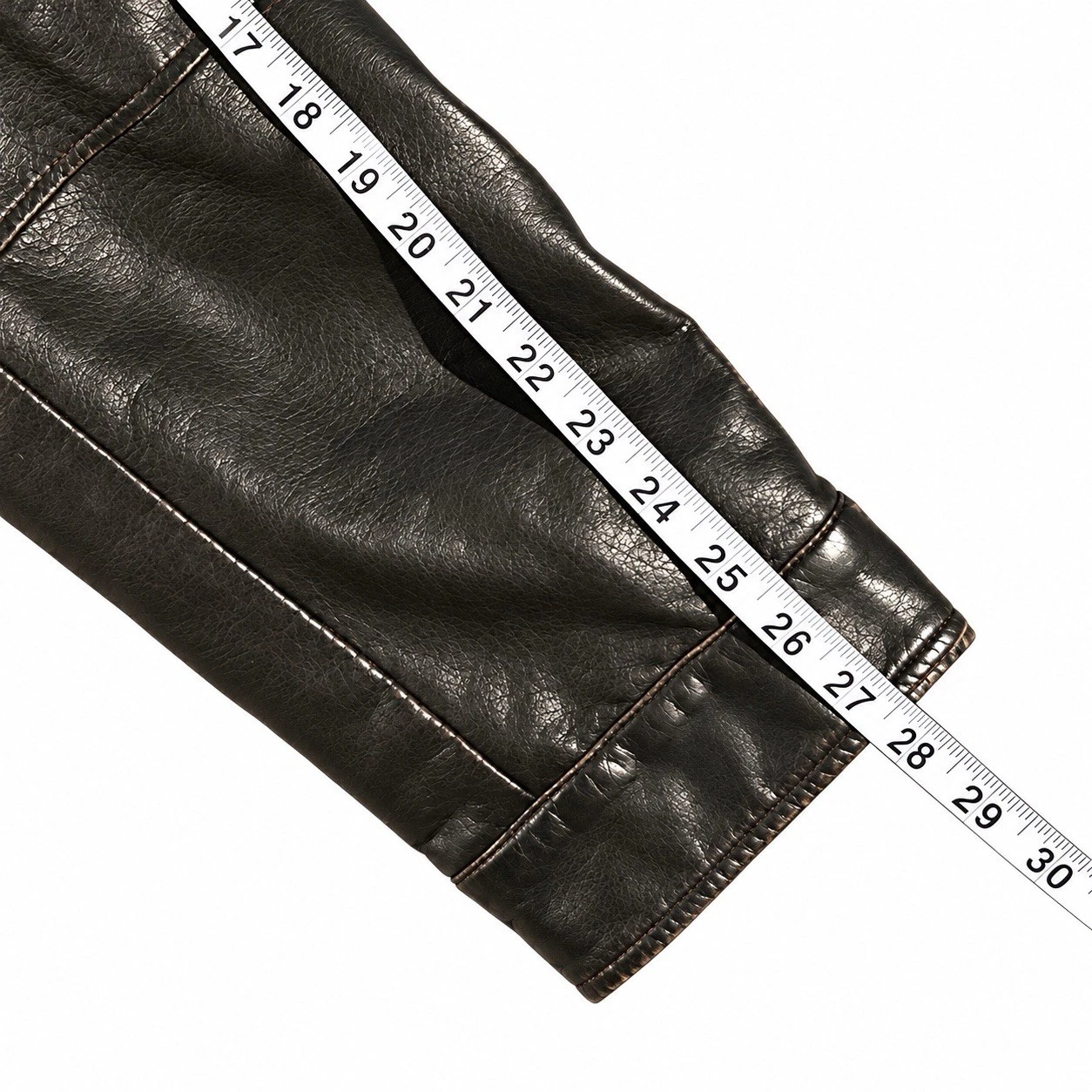G.H. Bass Men’s XXL Faux Leather Sherpa Lined Jacket Brown NWT Workwear - product detail image 8