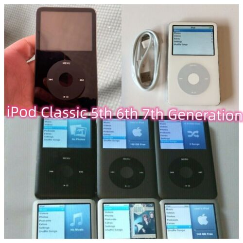 iPod Classic 5th 6th 7th Gen 30GB 60GB 80GB 120GB 160GB All Color-Good Condition - Afbeelding 1 van 17