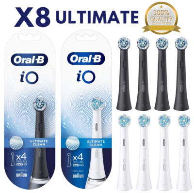 Oral-B iO Ultimative Clean Reinigung Aufsteckbürste Schwarz/Weiß 2/4/8er Pack