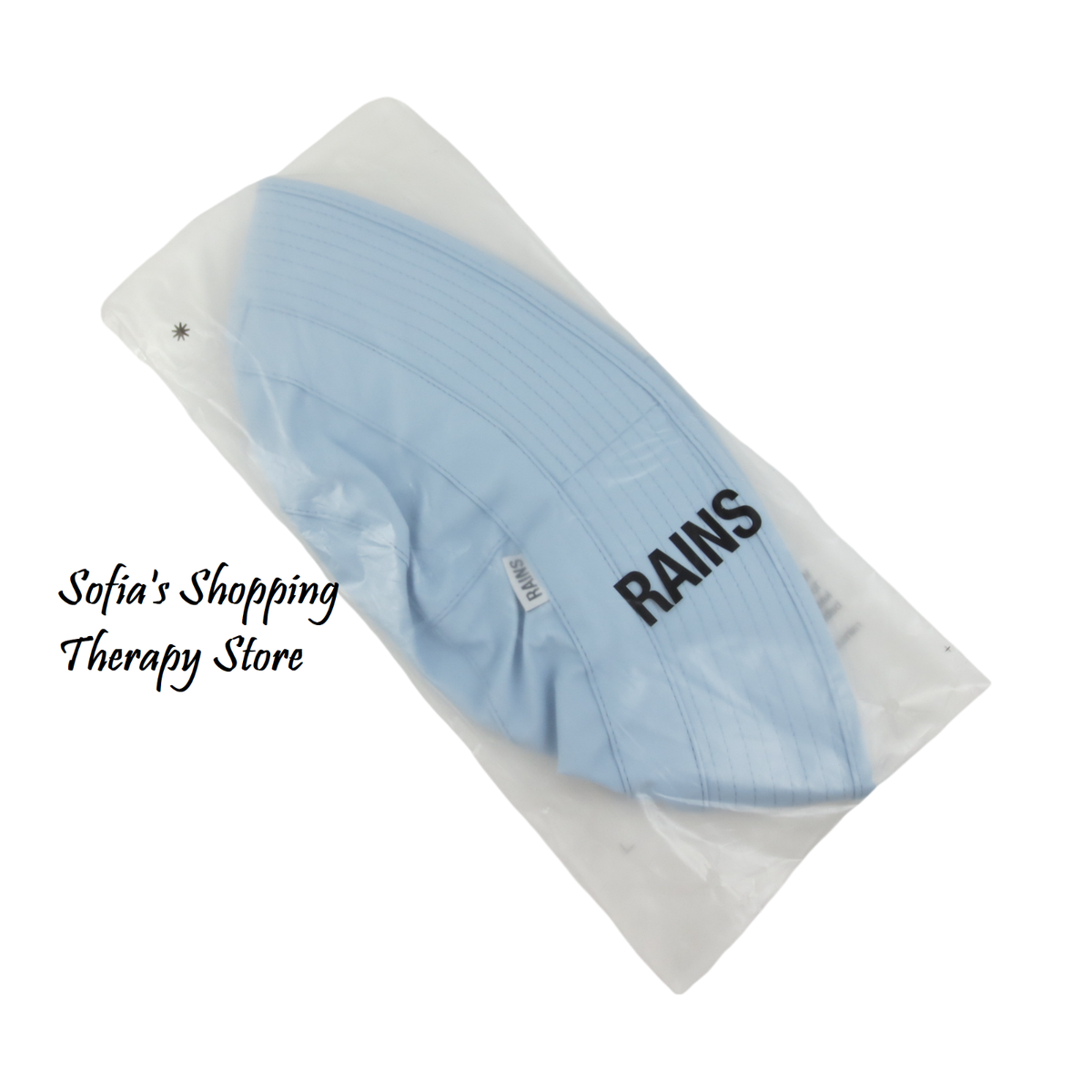 RAINS Rare Pale Blue Bucket Hat Waterproof Size: XS - M NIP Waterproof Golf Rain Bucket Hat | Zero Restriction main image 4