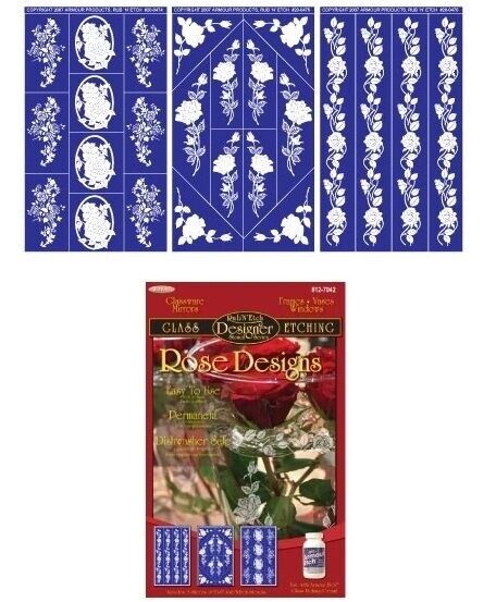 Armour Rub N Etch Designer Stencils 5 X 8 Rose Designs For Sale Online Ebay