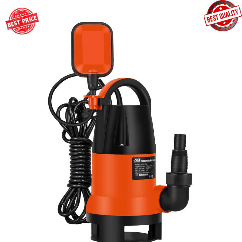Dirty Water Sump Pump W/Automatic Float Switch Pond Garden High Power Durable