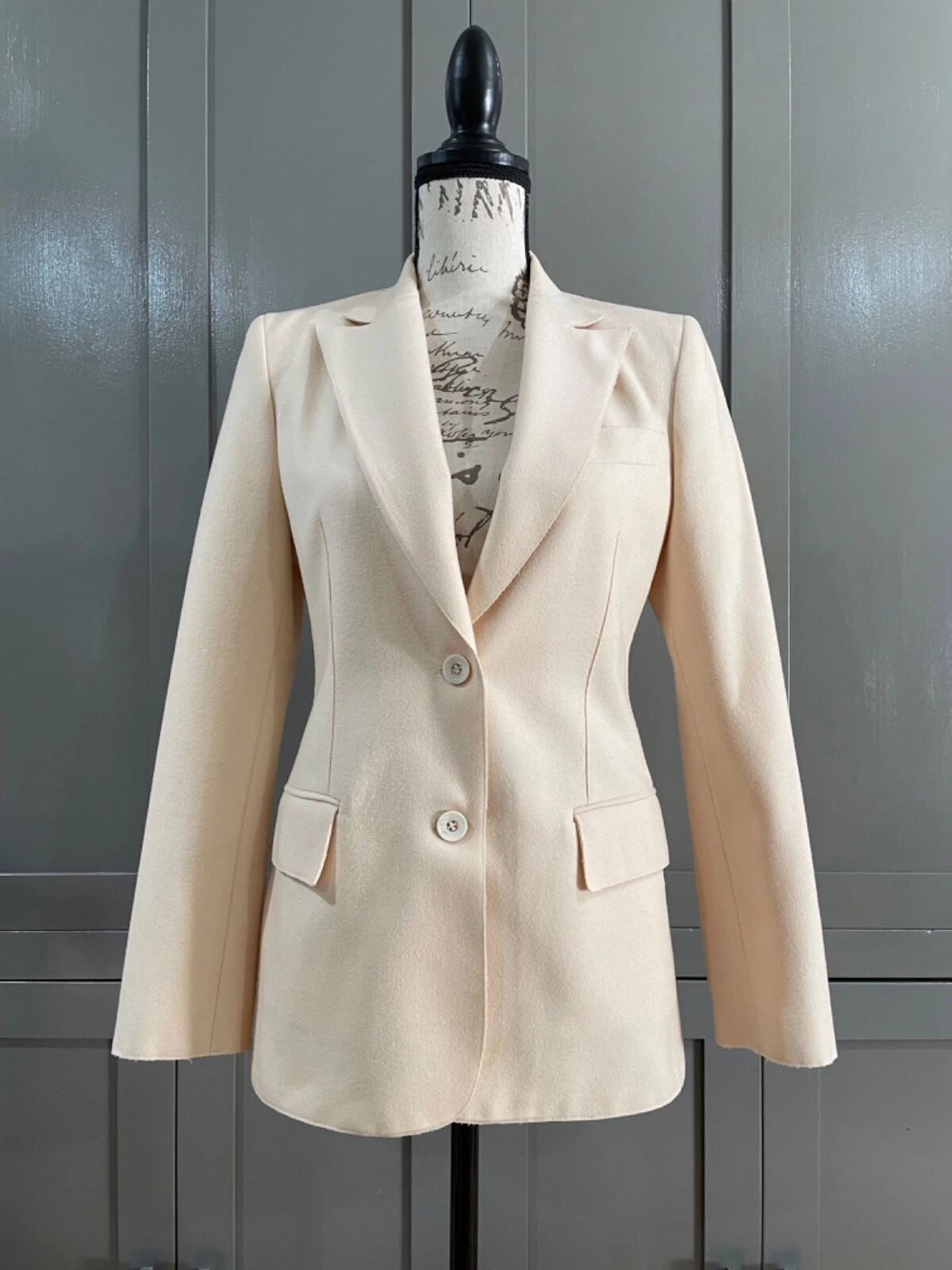 GUCCI Giacca Donna Lana Blazer Bianco 40 Ottime Condizioni