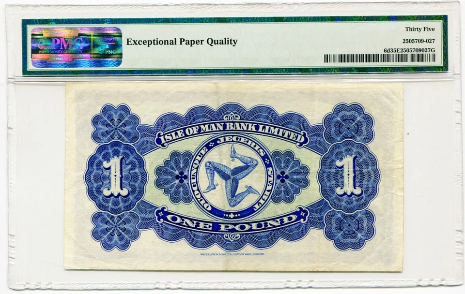 1956-60 Isle of Man Bank Ltd. £1 One Pound Note PMG Choice Very Fine 35 EPQ - Image 2 of 2