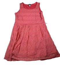 Haani Womens Size XL Peach Lace Lined Dress No Belt