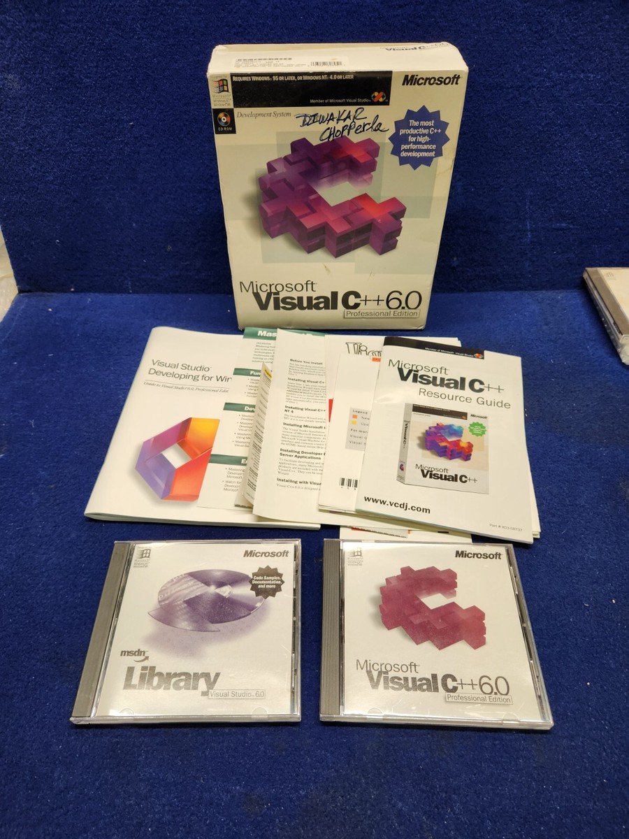 Microsoft VisualC++ 6.0 professional 新品 NEW Sealed Microsoft Visual Studio Professional 6.0 PRO 6 C