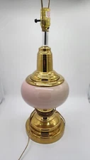  Vintage 1960s Alsy Table Lamp Medium Off-white Pink Hue