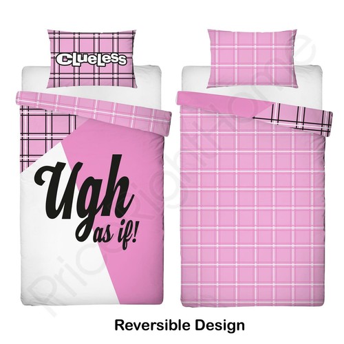 Clueless Juego de Cama Funda Edredón Individual + Almohada 2 in 1 Diseño Rosa - Imagen 3 de 3