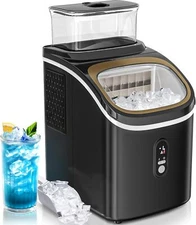 Ice Maker,45Lbs Square Ice Cubes in 24 Hrs,16 Ice Cubes/8 Mins ,Self-claning