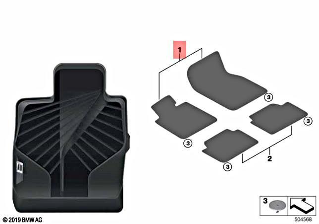 トップス mats134 New OEM Floor Mats Nissan Pathfinder 2013-2021 999E2-XZH03