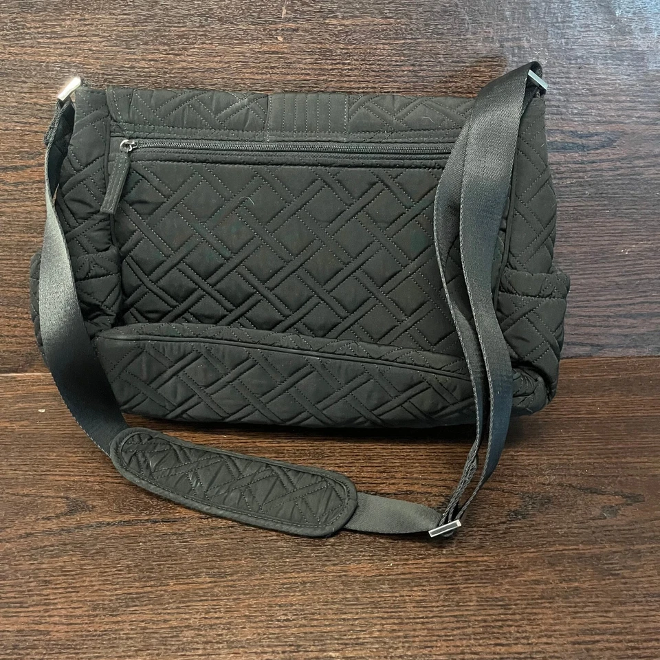 Детская сумка Vera Bradley Messenger стеганая классическая черная - Изображение 3 из 4