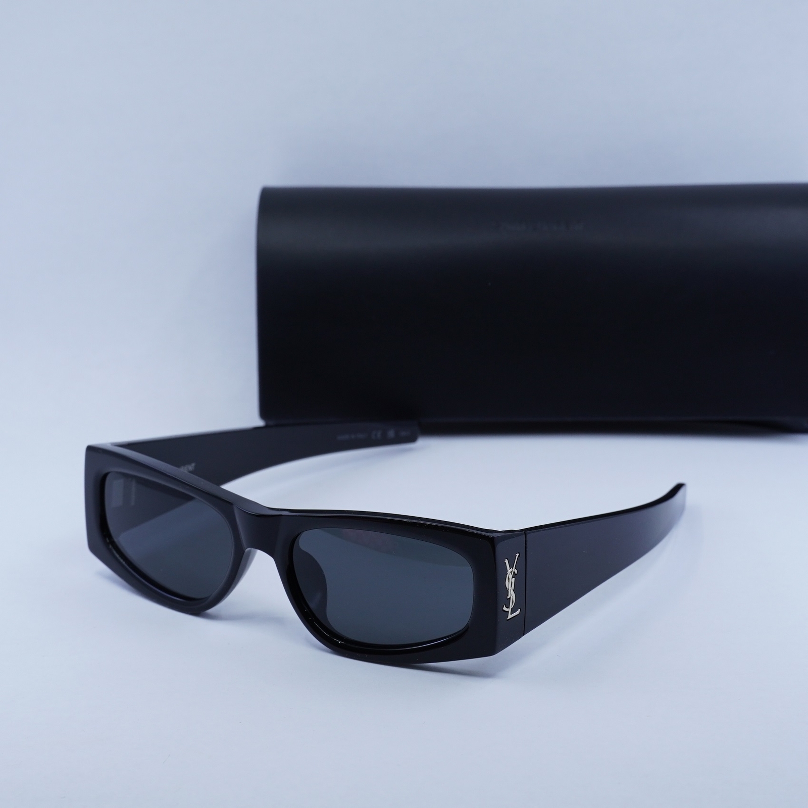 Occhiali da sole SAINT LAURENT SLM140 F 001 nero grigio lucido 56 18 130 nuovi