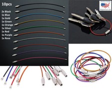 10x Vinyl Coated Braided Wire Cable Keychain Key Ring Loop 6" - 9 Colors