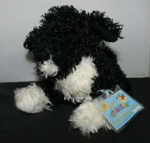 Ganz Webkinz Black White 7 Portuguese Water Dog Curly Hair