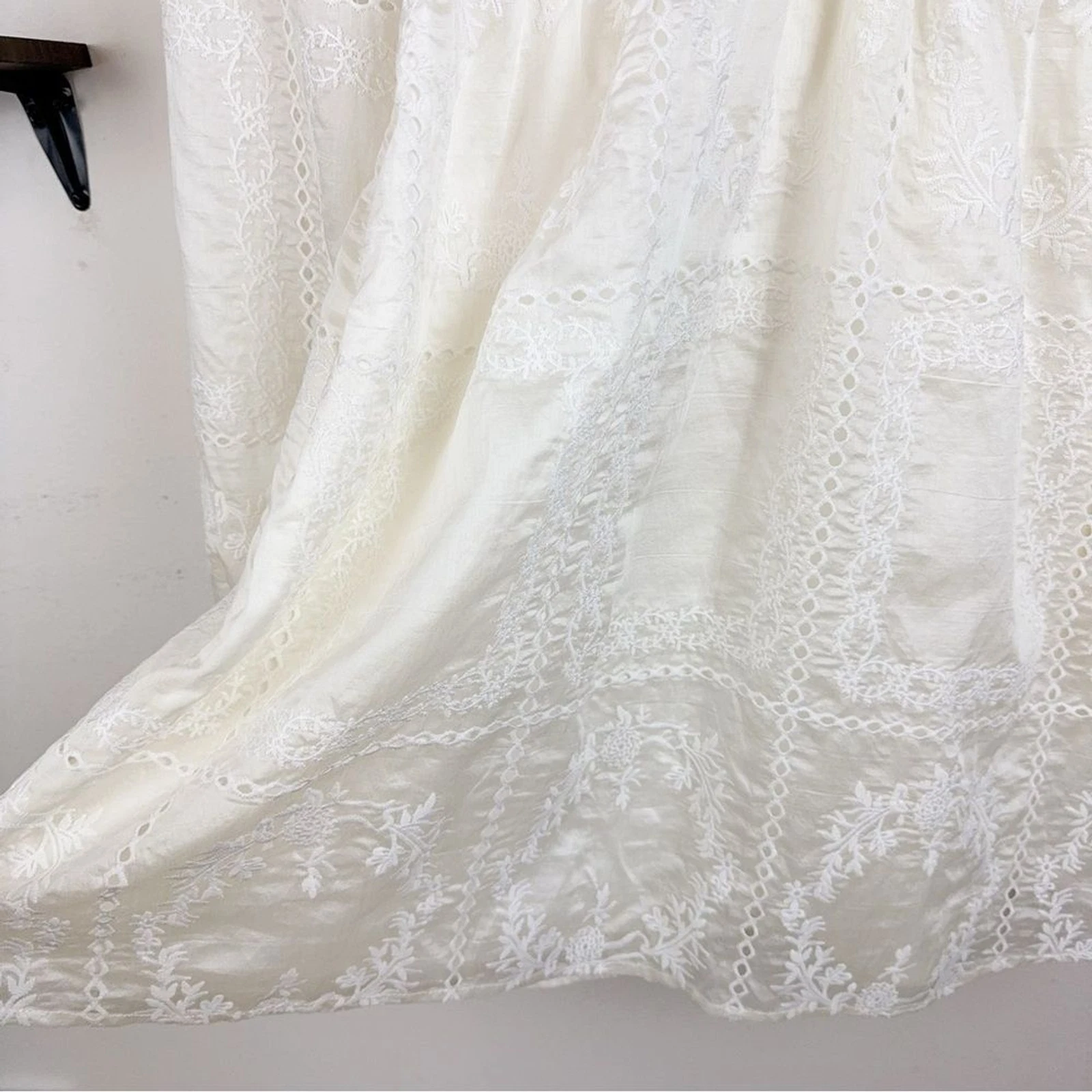 OFF WHITE Mini abito nuovo con etichette Lost + Wander Somerset Meadow Baby Doll in bianco sporco crema OS