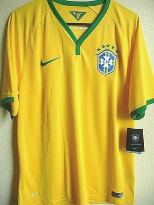 Nike Brasil 2014/15 Home World Cup Soccer Jersey L NWT 575280 887227154842 | eBay