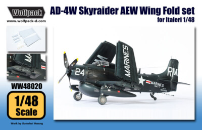 MW22 WOLFPACK WW48020 AD-4W SKYRAIDER FOLDED WING SET (FOR ITALERI 1/48) ZUBEHÖR