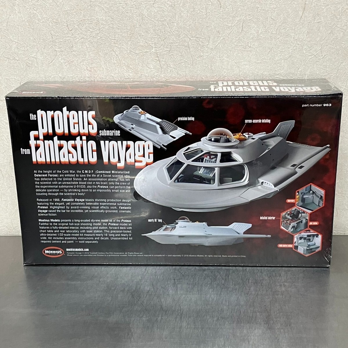 メビウス Proteus Submarine 1/32スケール Moebius 1/32 Proteus Submarine from “Fantastic Voyage