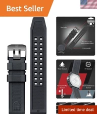 Men's Black 3050 Navy SEAL Colormark Series Rubber Watch Band