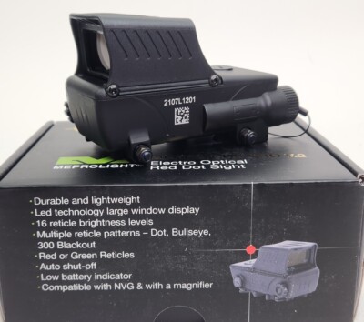 Mepro RDS PRO V2 MIL-STD Reflex Sight GREEN Bullseye Reticle