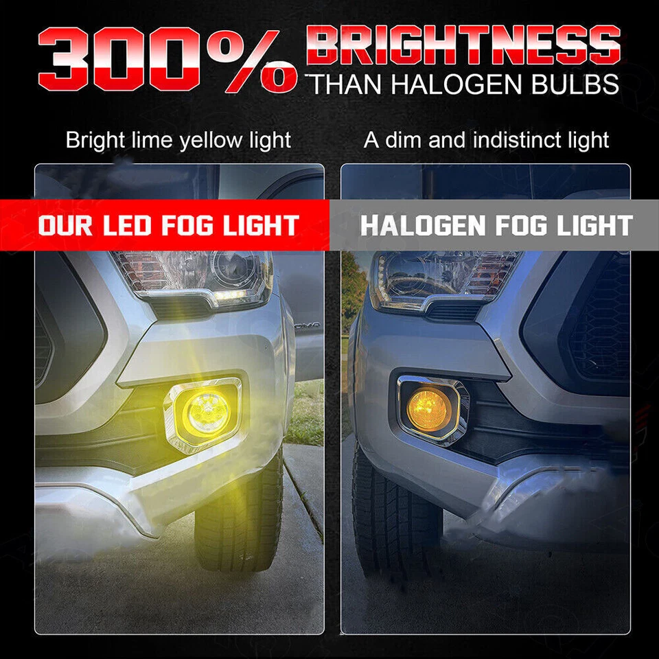 Pair Front Bumper Yellow LED Fog Light Driving Lamp For MITSUBISHI RVR 2011-2017 Foto 2 de 4