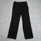 Good American Black Wash Denim High Rise Curve Straight Jeans Women's Size 6/28