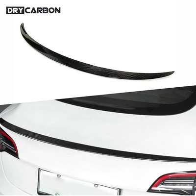  Dry Carbon Look Auto Rear Trunk Spoiler Wing for Tesla Model 3 2017 UP