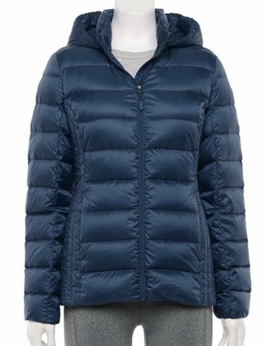 Faux Fur Lined Packable Jacket Large 