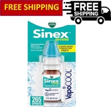 Vicks Sinex SEVERE Nasal Spray with VapoCOOL Decongestant, 0.5 Oz 265 Sprays 
