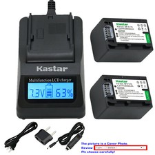Kastar Battery LCD Fast Charger for Sony NP-FH100 NP-FH70 NP-FH90 BC-TRH BC-VH1