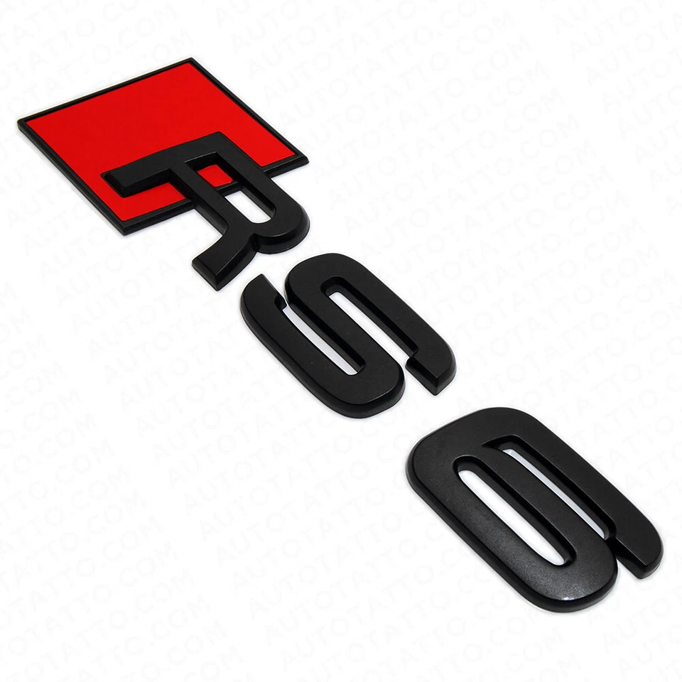Audi RS 6 Matte Black Rear Letter Tail Nameplate Trunk Emblem Badge Sport - Image 3 of 4