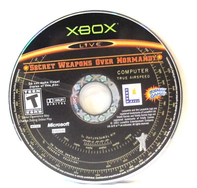 Xbox Secret Weapons Over Normandy (Microsoft, Xbox, 2003) Disc Only READ 