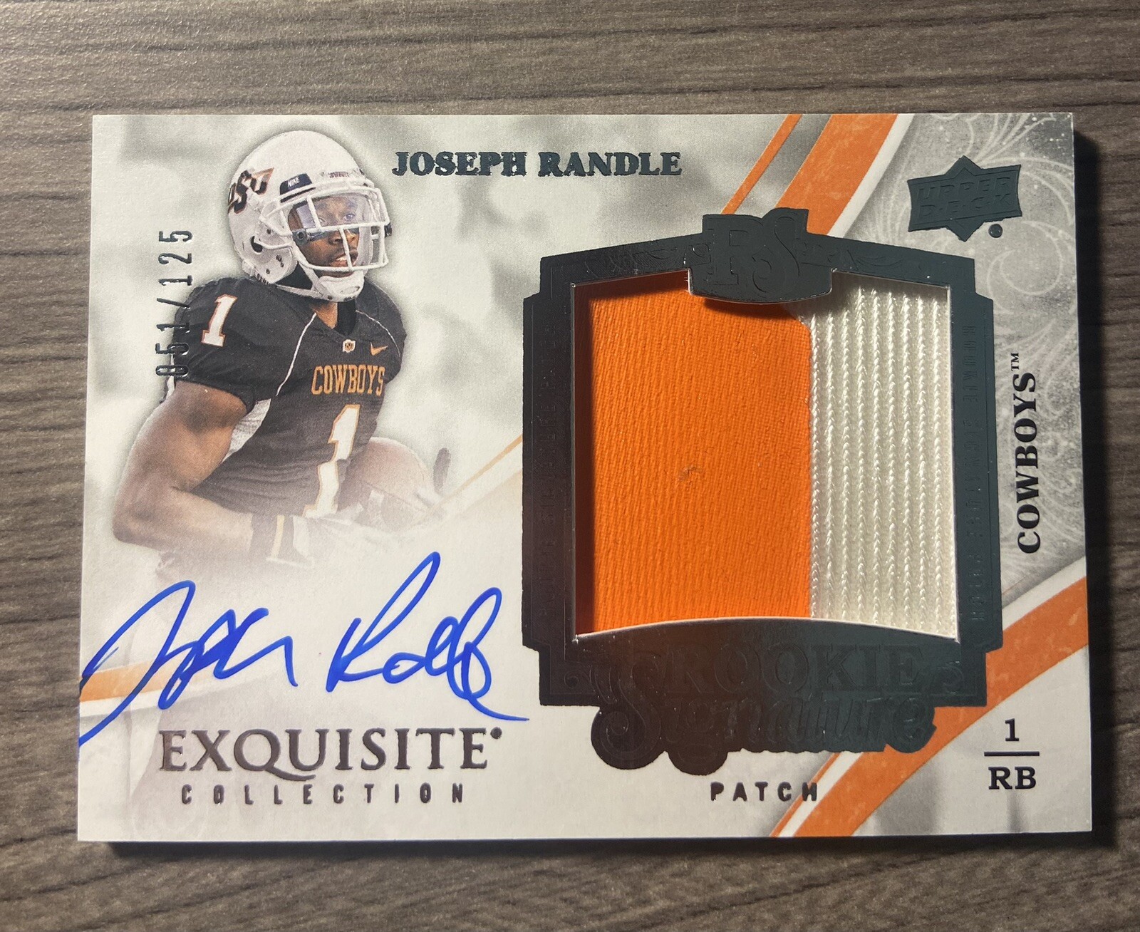 2014 Exquisite Joseph Randle Rookie Patch Auto RPA /125 OSU Cowboys