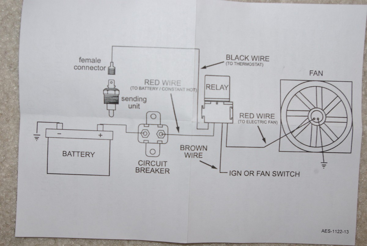 ELECTRIC FAN COMPLETE WIRING INSTALL KIT THERMOSTAT 40 AMP RELAY 185° SBC  BBC