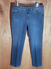 bandolino jeans womens 14 mandie classic fit straight stretch high rise blue